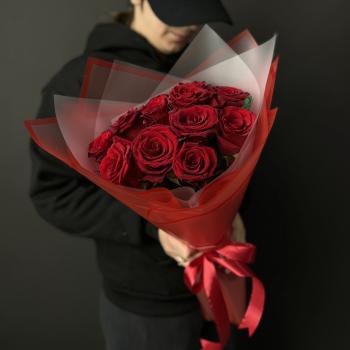 Букеты из красных роз 40 см (Эквадор) артикул букета - 180236
