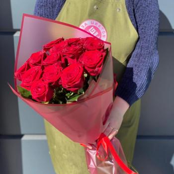 Красные розы 60 см 15 шт. (Россия) articul  319809