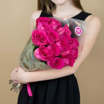Букет из розовых роз 15 шт 40 см (Эквадор) артикул  84152