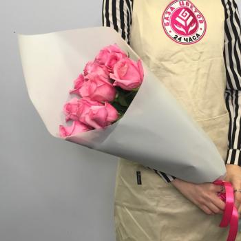 Нежно розовая роза 11 шт 70см (Эквадор) артикул букета  115081