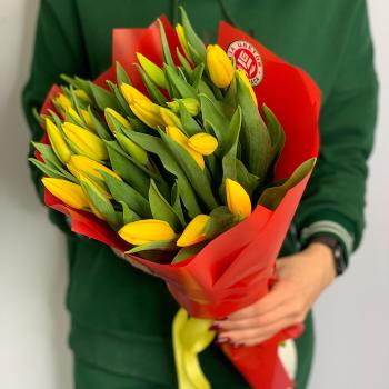 Тюльпаны желтые 25 шт (код товара: 132822)